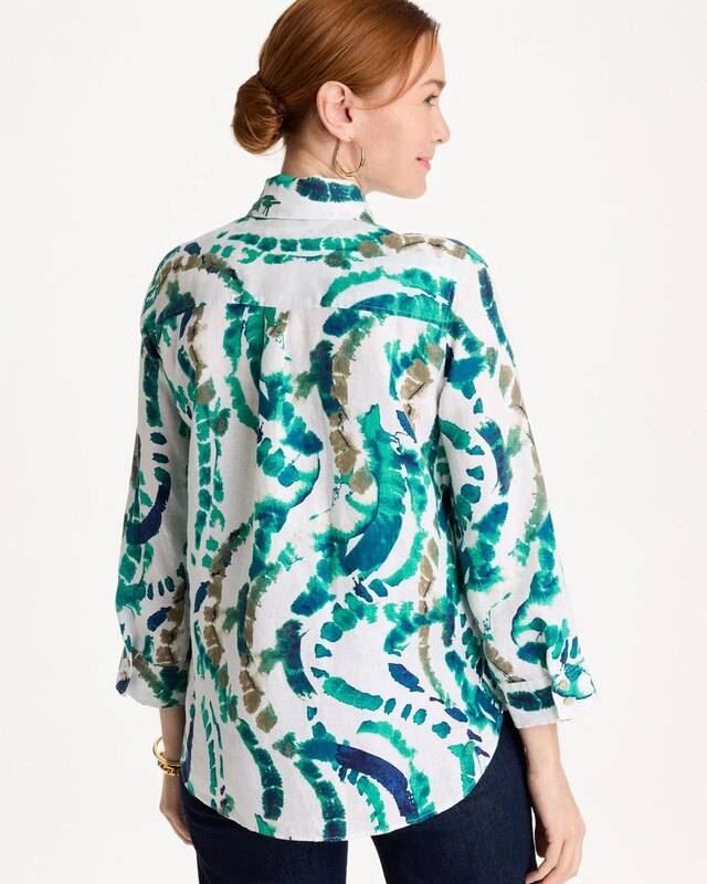 Printed No Iron Linen Shirt - image 3